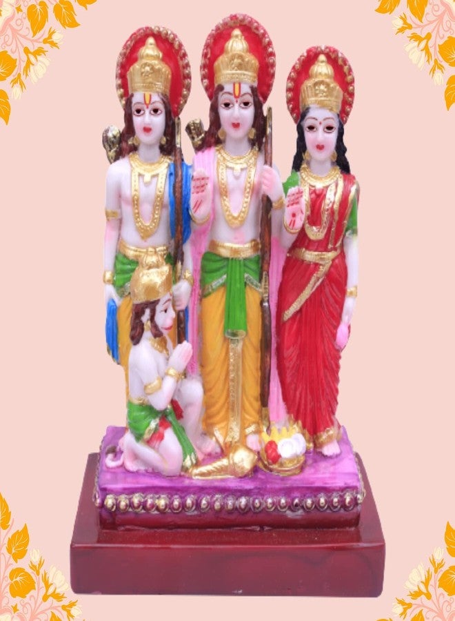 HC VILLA Lord Ram Darbar Idol Marble Finish | Ram Sita Laxman Hanuman Murti for Home Temple, Pooja Mandir & | Spiritual Decorative Statue Showpiece & Religious Gift for Positive Energy - Image 1